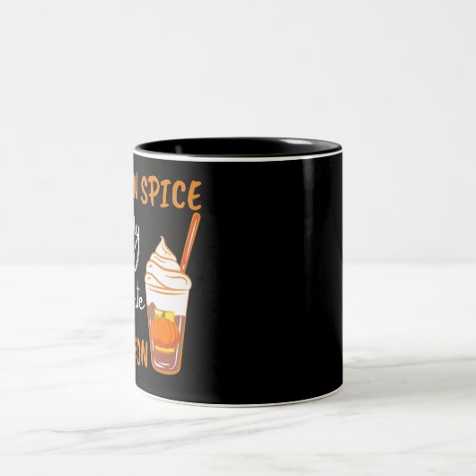 Pumpkin Spice Herfst Season Autumn Tweekleurige Koffiemok (Center)