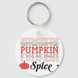 Pumpkin Spice Herhaalde tekst - Herfst Sleutelhanger