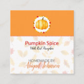 Pumpkin Spice Homemade Bath & Body Label | LABEL (Voorkant)