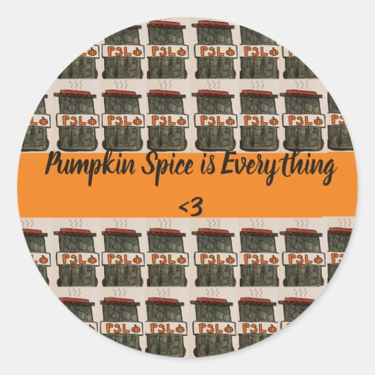 Pumpkin Spice is alles patroon sticker (Voorkant)
