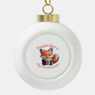 Pumpkin Spice is mijn favoriete seizoen Herfst Cla Keramische Bal Ornament