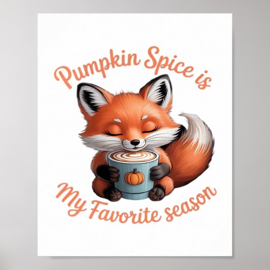 Pumpkin Spice is mijn favoriete seizoen Herfst Cla Poster (Voorkant)