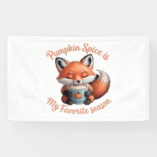 Pumpkin Spice is mijn favoriete seizoen Herfst Cla Spandoek (Horizontaal)
