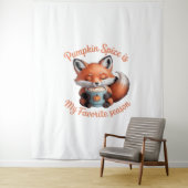 Pumpkin Spice is mijn favoriete seizoen Herfst Cla Wandkleed (In situ)