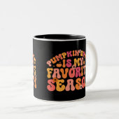 Pumpkin Spice is mijn favoriete seizoen Tweekleurige Koffiemok (Voorkant rechts)