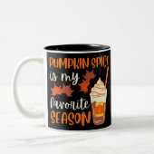 Pumpkin Spice is mijn favoriete seizoen Tweekleurige Koffiemok (Links)