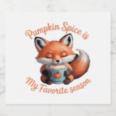 Pumpkin Spice Is My Favorite Season Fall Classic T Sparkling Wijnetiket (Enkel label)