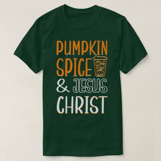 Pumpkin Spice Jesus Christelijk herfst Herfst S T-shirt (Design voorkant)