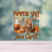 Pumpkin Spice Jesus Christus Acryl Bord (Neutraal)