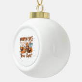 Pumpkin Spice Jesus Christus Keramische Bal Ornament (Rechts)