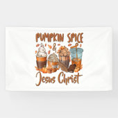 Pumpkin Spice Jesus Christus Spandoek (Horizontaal)