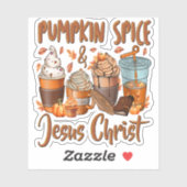 Pumpkin Spice Jesus Christus Sticker (Vel)