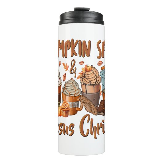 Pumpkin Spice Jesus Christus Thermosbeker (Voorkant)