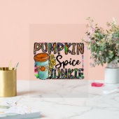 Pumpkin Spice Junkie Acryl Bord (Huwelijk)