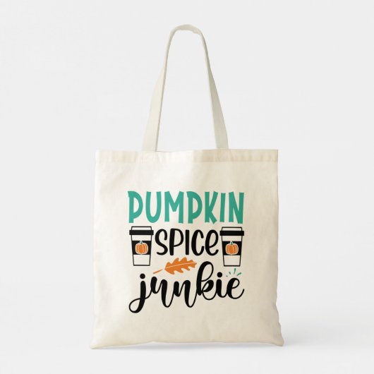 Pumpkin Spice Junkie Canvas tas (Achterkant)