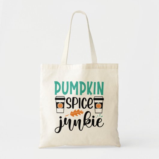 Pumpkin Spice Junkie Canvas tas (Voorkant)