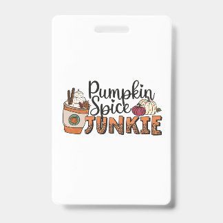 Pumpkin Spice Junkie Herfst Badge