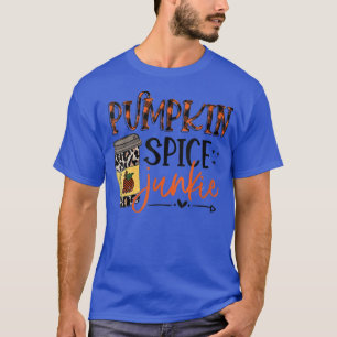 Pumpkin Spice Junkie Herfst Vibes Western Leopard T-shirt