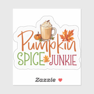 Pumpkin Spice Junkie Sticker
