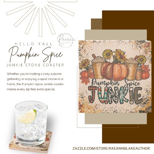 Pumpkin Spice Junkie Stone Onderzetter