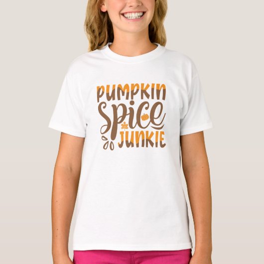Pumpkin Spice Junkie T-shirt (Voorkant)