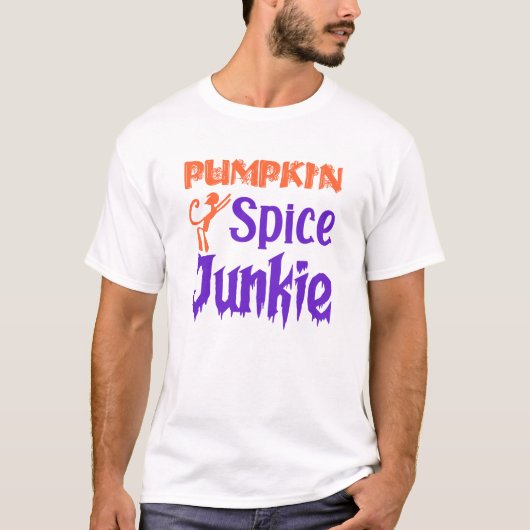 Pumpkin Spice Junkie T-shirt (Voorkant)