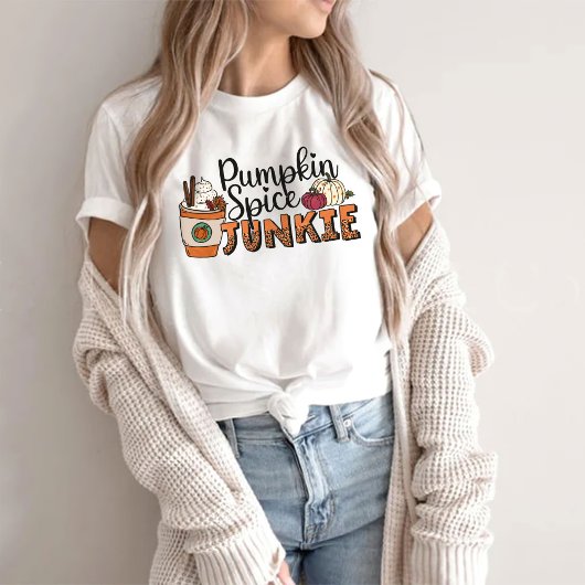 Pumpkin Spice Junkie T-shirt Pumkin