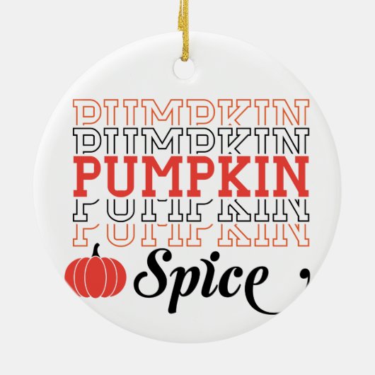 Pumpkin Spice Keramisch Ornament (Achterkant)