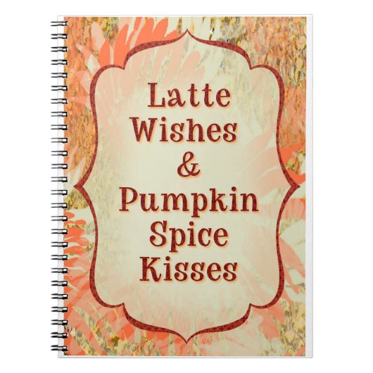 Pumpkin Spice Kisses – Autumn Greeting Card Notitieboek (Voorkant)