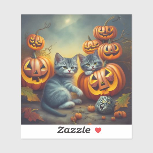 Pumpkin Spice Kittens: Het Schattigee dat je zult  Sticker (Vel)