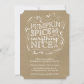 Pumpkin Spice  Kraft Pumpkin Carving Party Kaart (Voorkant)