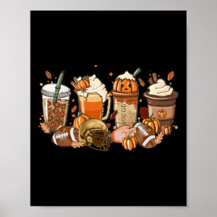 Pumpkin Spice laat voetbalseizoen dan Halloween Poster