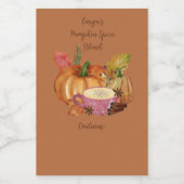  Pumpkin Spice Labels Wijn Etiket (Enkel label)