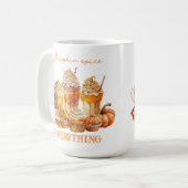 Pumpkin Spice Large Coffee Mok Tekstnaam (Voorkant links)