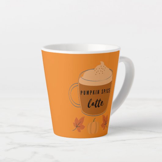 Pumpkin Spice Latte Autumn Leaves en Pumpkin Latte Mok (Rechterhoek)