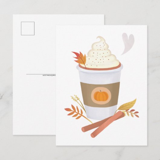 Pumpkin Spice Latte-Briefkaart Briefkaart (Voorkant / Achterkant)