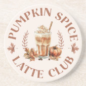 Pumpkin Spice Latte Club Herfst Herfst Grappig Quo Zandsteen Onderzetter (Voorkant)