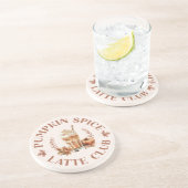 Pumpkin Spice Latte Club Herfst Herfst Grappig Quo Zandsteen Onderzetter (Zijkant)