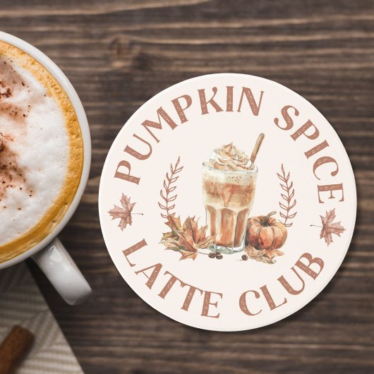 Pumpkin Spice Latte Club Herfst Herfst Grappig Quo Zandsteen Onderzetter