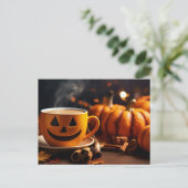 Pumpkin Spice Latte Coffee Briefkaart (Staand voorkant)