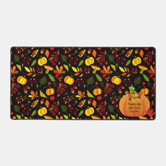 Pumpkin Spice Latte Custom Herfst Autumn Bureaumat (Voorkant)