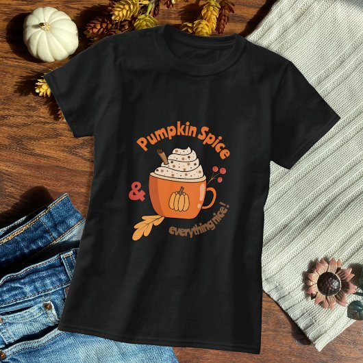 Pumpkin Spice Latte Doodle T-shirt