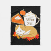 Pumpkin Spice Latte Fleece Deken (Voorkant)