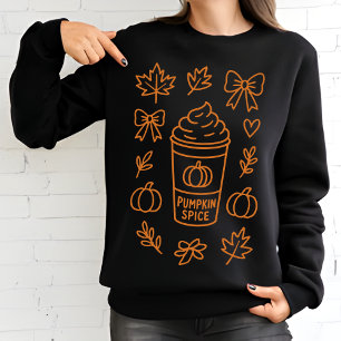 Pumpkin Spice Latte   Gezellige Herfst Thanksgivin Trui