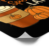 Pumpkin Spice Latte Happy Herfst Yall Poster (Hoek)