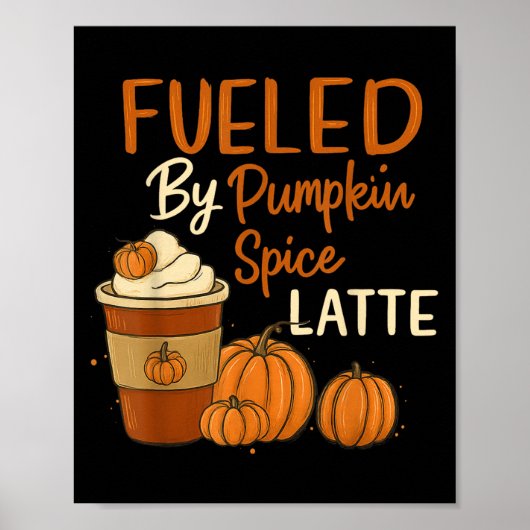 Pumpkin Spice Latte Happy Herfst Yall Poster (Voorkant)