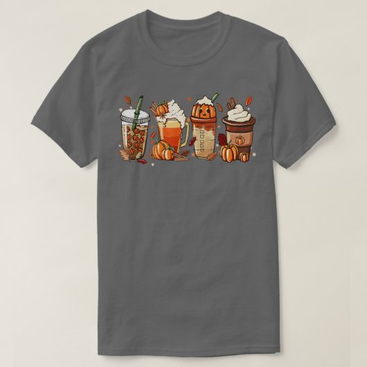 Pumpkin Spice Latte Herfst Coffee Pumpkin SpiceDan T-shirt (Design voorkant)