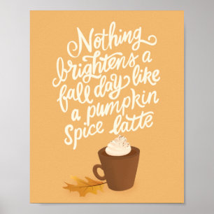 Pumpkin Spice Latte herfst/herfst Poster