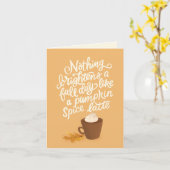Pumpkin Spice Latte herfst/herfstkaart Kaart (Gele Bloem)