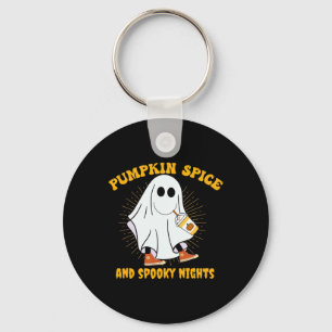 Pumpkin Spice Latte Herfst Vibe Halloween Spooky G Sleutelhanger